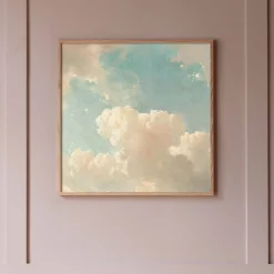 Framed Light Clouds Print Small