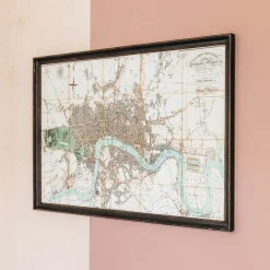 Framed River Thames Map