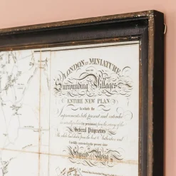 Framed River Thames Map