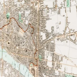 Framed River Thames Map