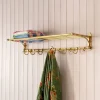 Francine Antique Gold Coat & Luggage Rack
