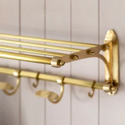 Francine Antique Gold Coat & Luggage Rack