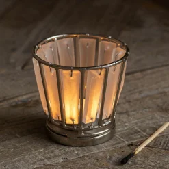 Frankie Frosted Glass Tealight Holder