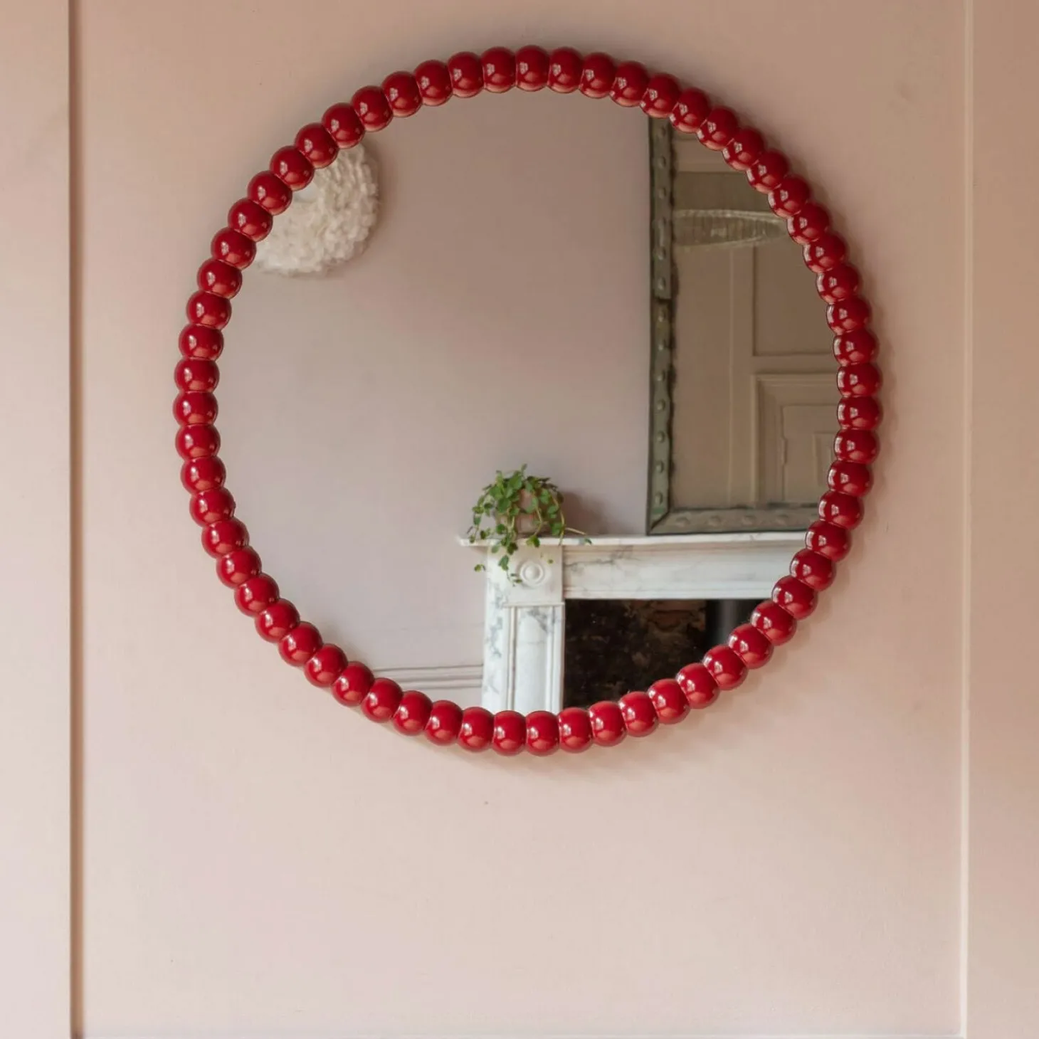 Freya Red Wall Mirror