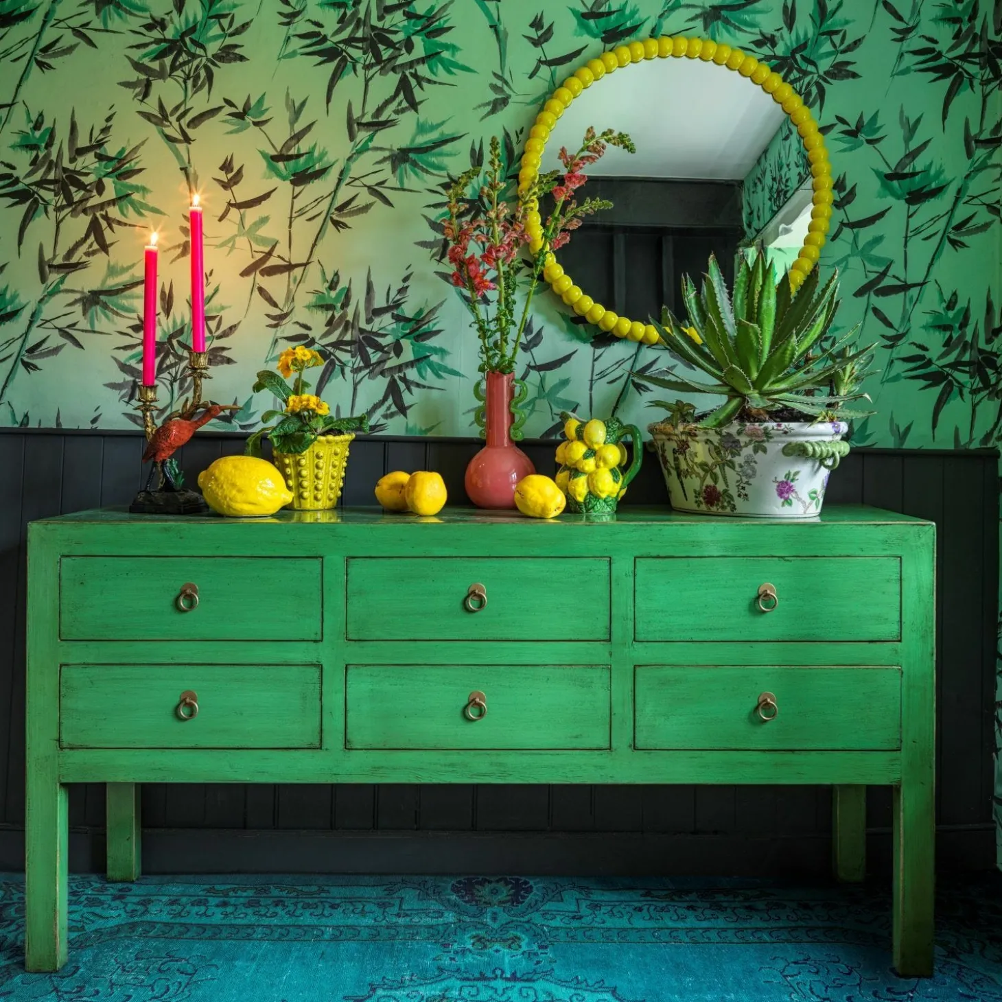 Freya Yellow Wall Mirror