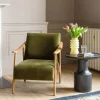 Gabe Olive Velvet Armchair