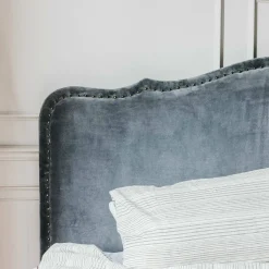 Genevieve Grey Velvet Beds
