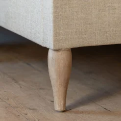 Genevieve Natural Linen King Size Bed