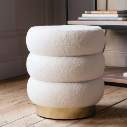 Gio White Teddy Stool