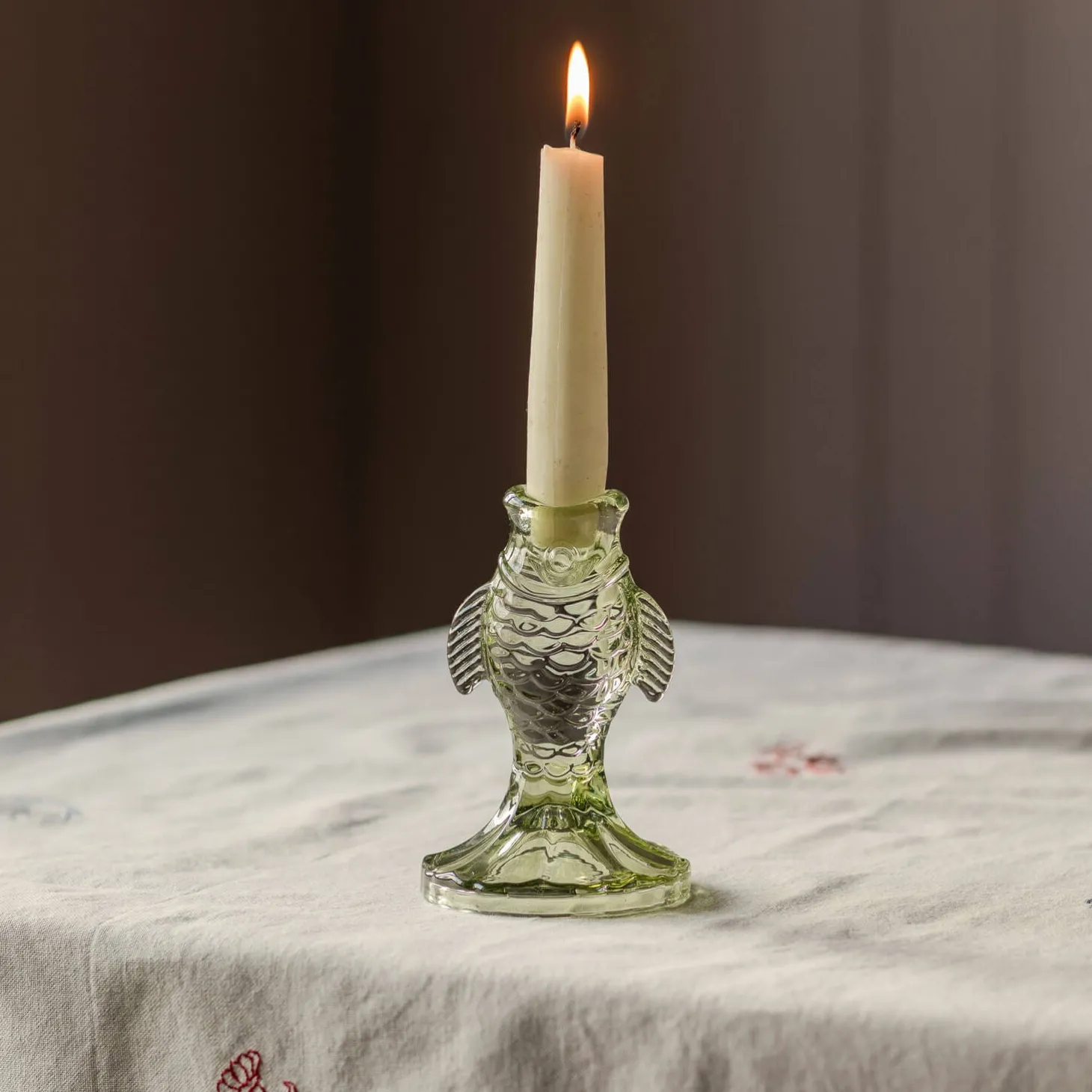 Glass Fish Candle Holders