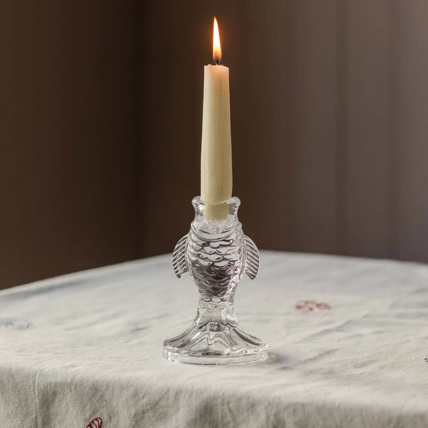 Glass Fish Candle Holders