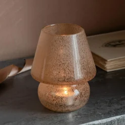 Glass Mushroom Tealight Holders