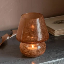 Glass Mushroom Tealight Holders