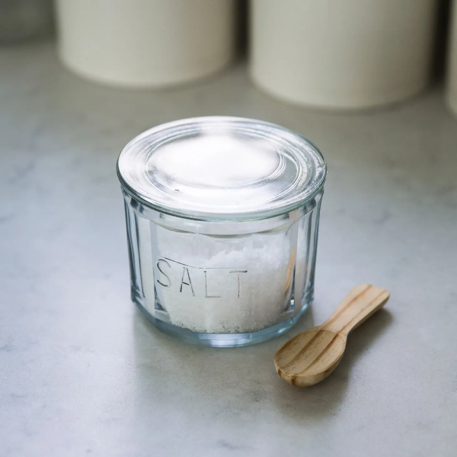 Glass Salt Pot