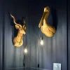 Gold Antelope Wall Light