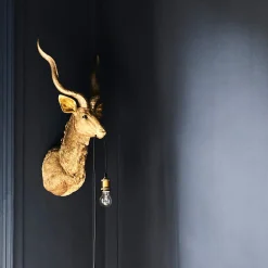 Gold Antelope Wall Light