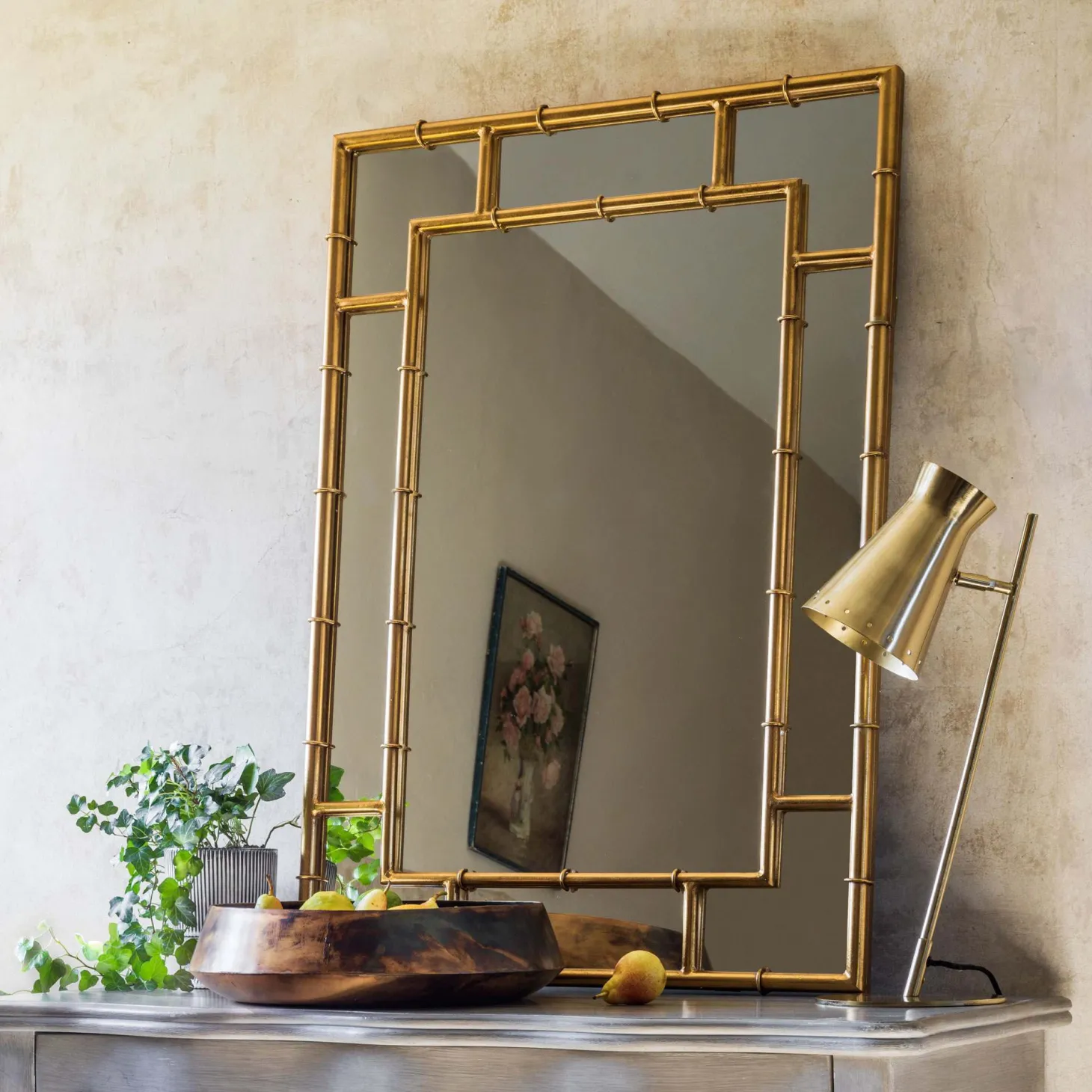 Gold Bamboo Mirror
