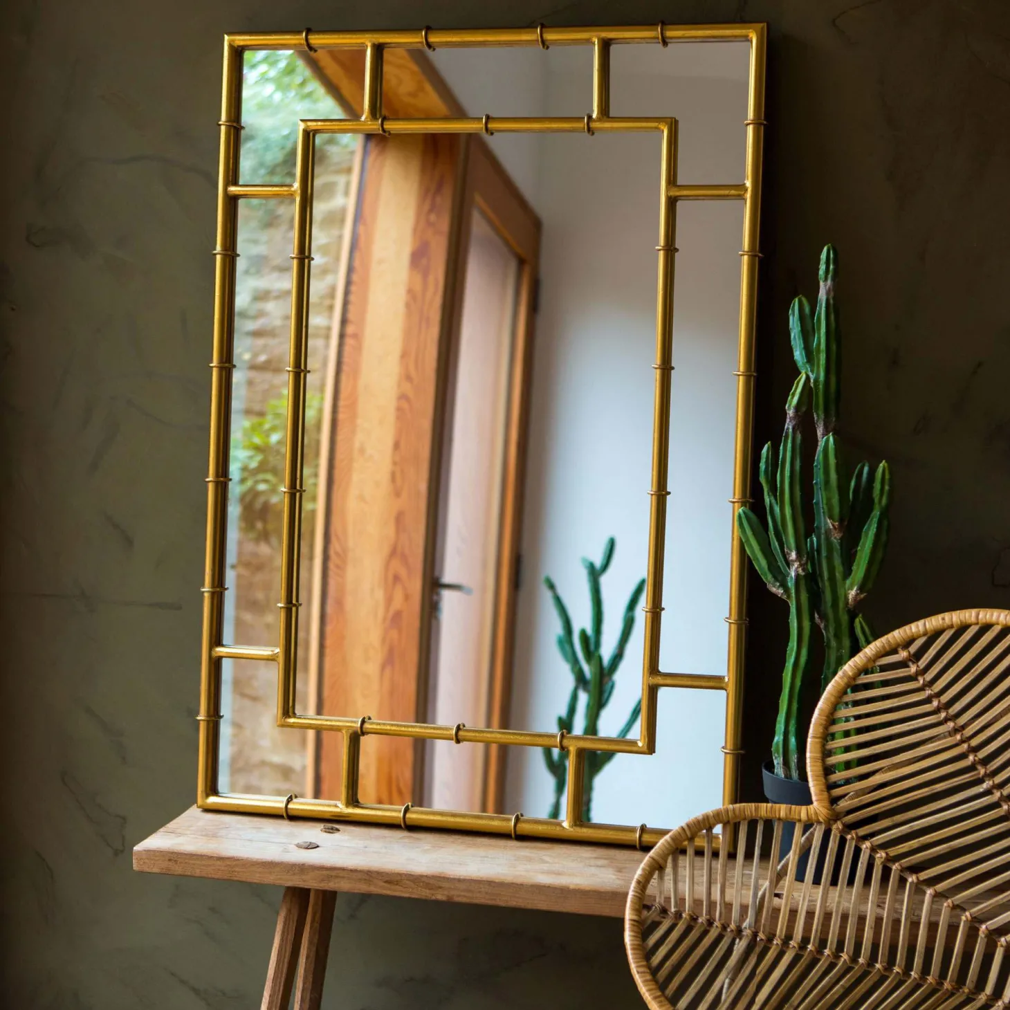 Gold Bamboo Mirror