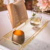 Gold Bath Caddy with Stand
