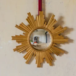 Gold Convex Halo Wall Mirror