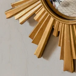 Gold Convex Halo Wall Mirror