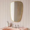 Gold Curved Wall Mirror