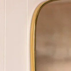 Gold Curved Wall Mirror