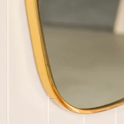 Gold Curved Wall Mirror