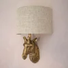 Gold Giraffe Wall Light With Shade