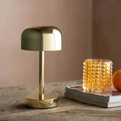 Gold LED Card Room Table Lamp