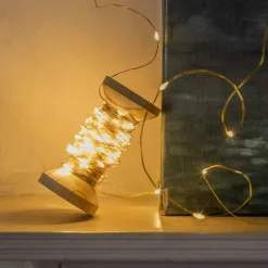 Gold LED Lights on a Spool