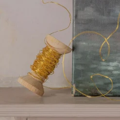 Gold LED Lights on a Spool