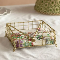 Gold Mesh Napkin Holder