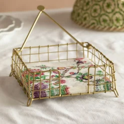 Gold Mesh Napkin Holder