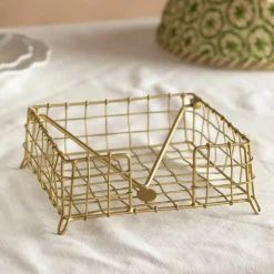 Gold Mesh Napkin Holder