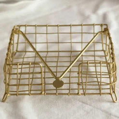 Gold Mesh Napkin Holder