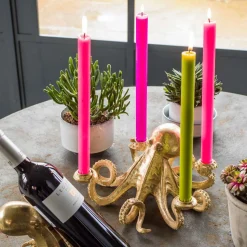 Gold Octopus Candle Holder