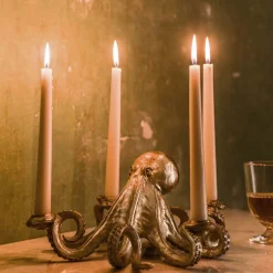 Gold Octopus Candle Holder