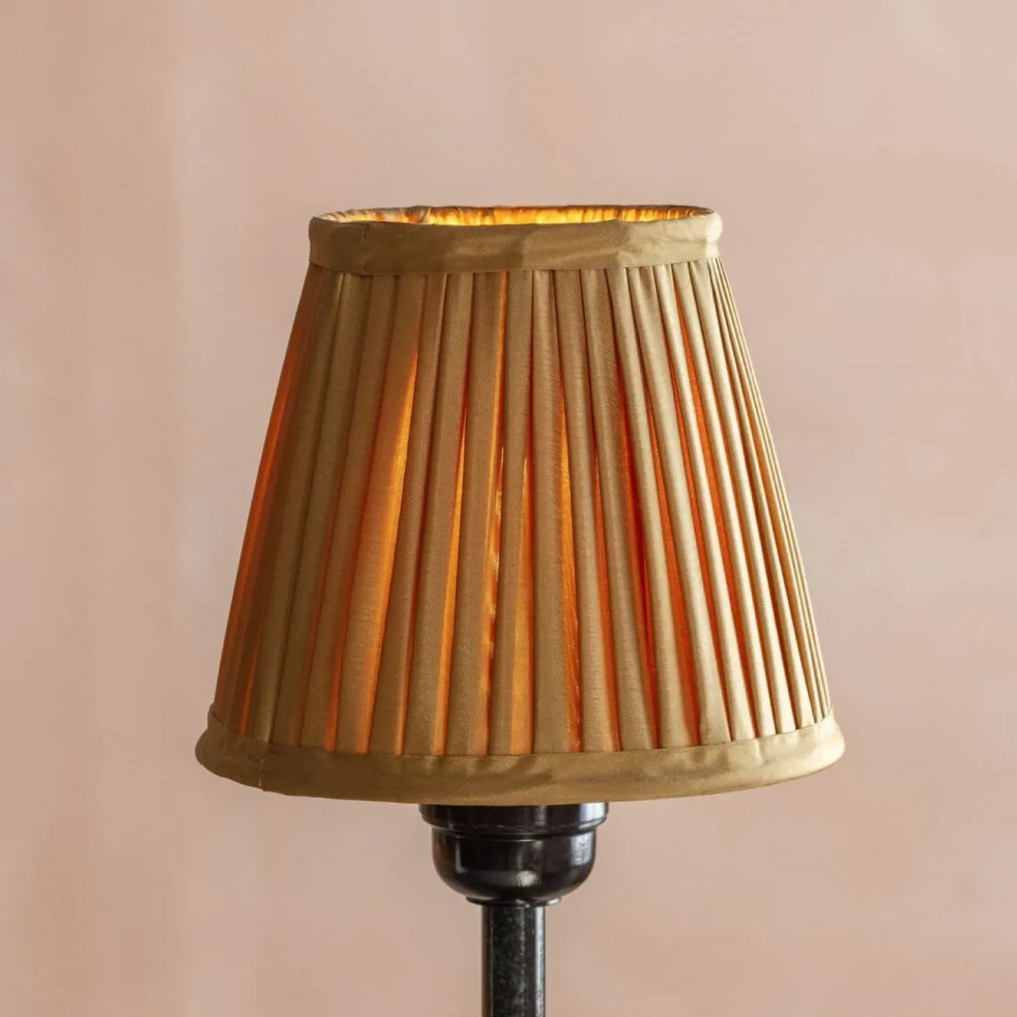 Gold Pleated Lamp Shade