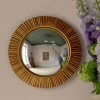 Gold Round Convex Wall Mirror