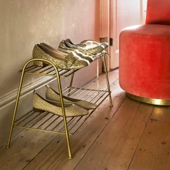 Gold Shoe Rack