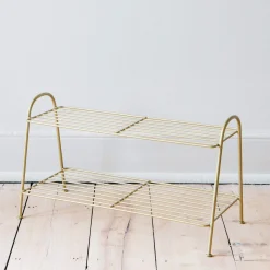 Gold Shoe Rack