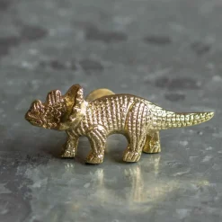 Gold Triceratops Knob