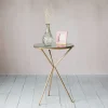 Gold Tripod Mirrored Table