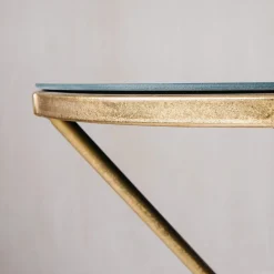 Gold Tripod Mirrored Table