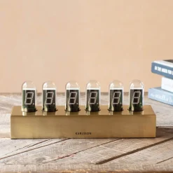 Gold Tubes Table Clock