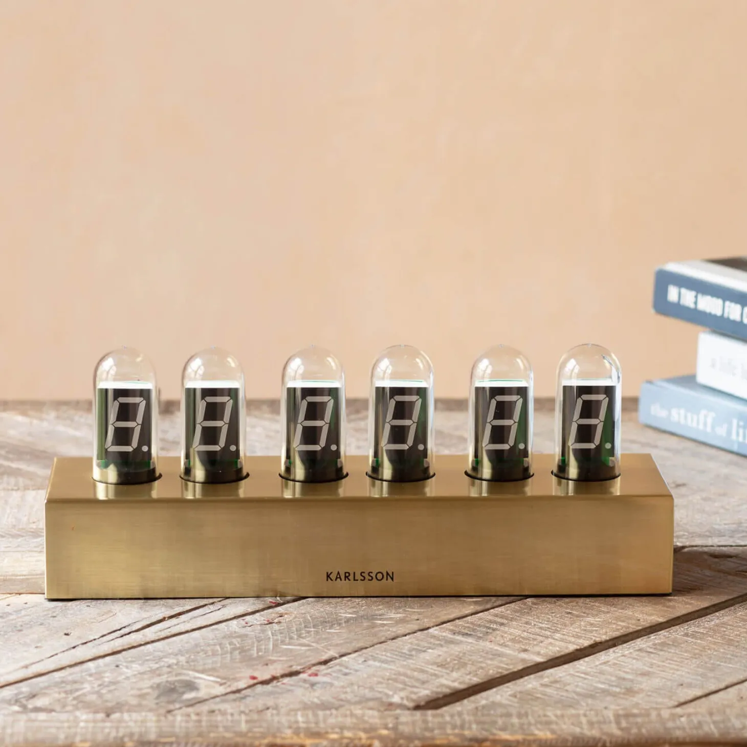 Gold Tubes Table Clock