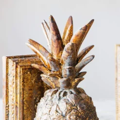 Golden Pineapple Bookends