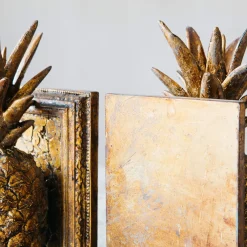 Golden Pineapple Bookends