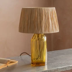 Granville Mustard Glass Table Lamp